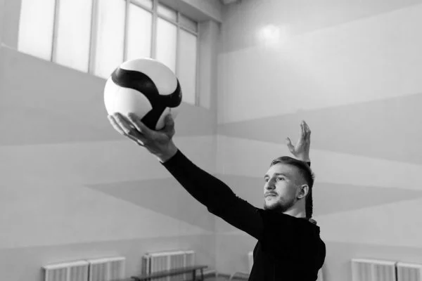 volleyball serve action
